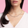 Qafore për femra Pandora Beads & Pave Necklace, e argjendtë