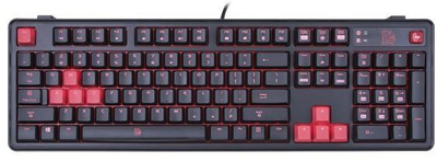 Tastierë mekanike gaming Thermaltake Meka Pro, Cherry MX Red, dritë LED e kuqe / e zezë