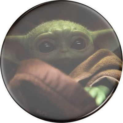 Mbajtëse telefoni PopSockets PopGrip Mandalorian The Child, me ngjitës që e lëviz ku të duash, shumëngjyrëshe