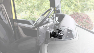 Set montimi display Arat për DAF XF nga 2021, krah 1.5" BIGmount, model vrimash AMPS, i zi