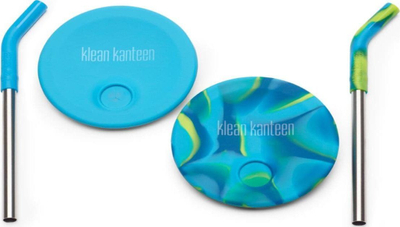 Kapak me pipë për gota për kalamoj Klean Kanteen Kids, set 2 copë, 295 ml, blu jeshile