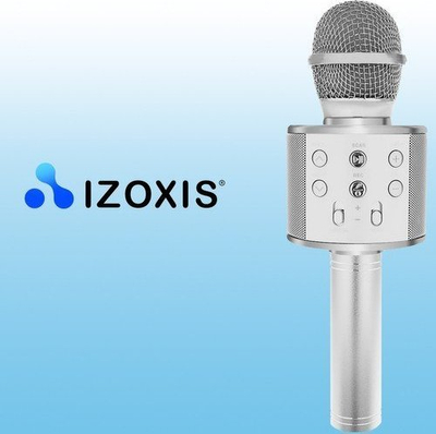 Mikrofon karaoke me Bluetooth wireless, me bokës të integruar, për kalamaj edhe të rrit, rozë