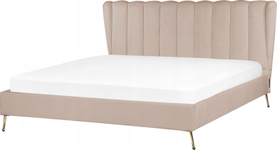 Shtrat Beliani Miribel, 180 x 200 cm, velvet, taupe