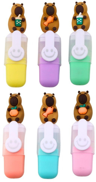 Set markera Lean Capybara Highlighter, 6 copë, shumëngjyrësh