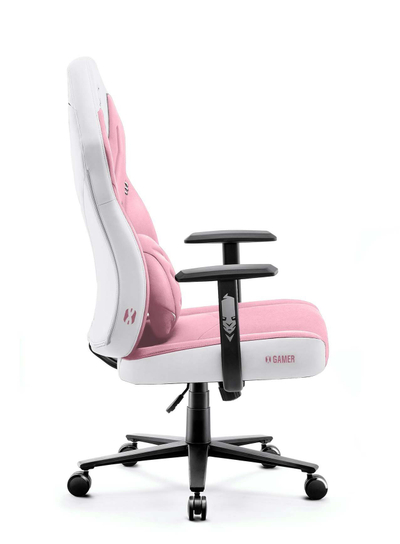 Karrige gaming Diablo Chairs X-Gamer Marshmallow, për lojëra, madhësi normale, e bardhë me rozë