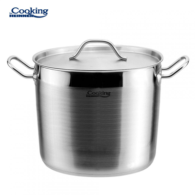 Tenxhere me kapak Heinner Maestro, 5L, çelik inox, gri
