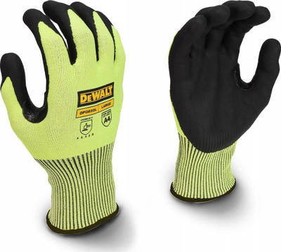 Dorëza pune DEWALT DPG855L, Hi Vis Cut D Grip, madhësia L, me dukshmëri të madhe