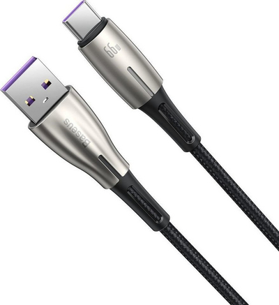 Kabllo Baseus (CATSD-N01), USB-A - USB-C, 2 m, e zezë