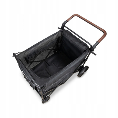 Karrocë për kafshë PXL Large Pet Stroller Wagon, kapacitet i madh, me rrota dhe frena, gri