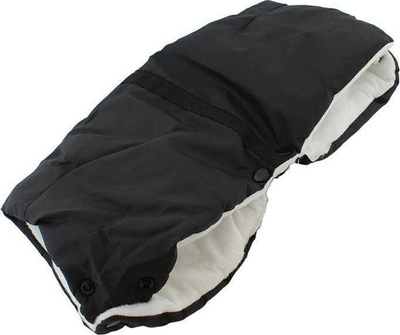 Навлака за рачка на количка BQ19K Insulated Muff, топол флис, 50 x 44 cm, црна со бело