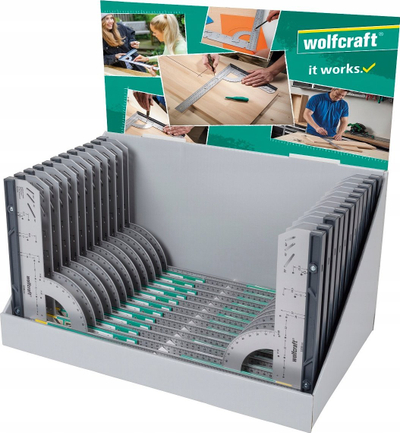 Shablon universal Wolfcraft, 280 x 500 mm, set 24 copë