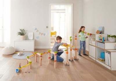 Lojë ndërtimi HABA Classic Marble Run Master, set pistë gurezash, dru dhe plastikë shumëngjyrëshe