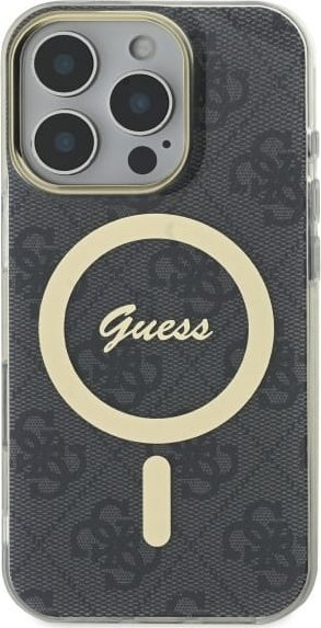 Kapak telefoni Guess GUHMP16XH4STK për iPhone 16 Pro Max 6.9", hardcase, MagSafe, i zi