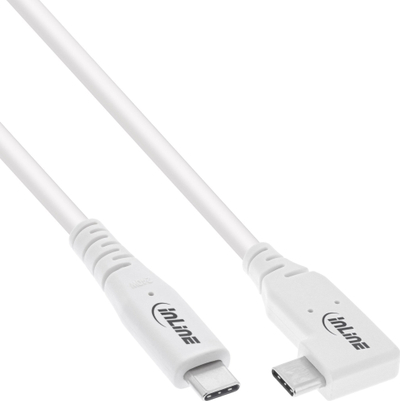Kabllo USB InLine USB4 USB C, PD 240W, 8K 60Hz, 0.5m, e bardhë