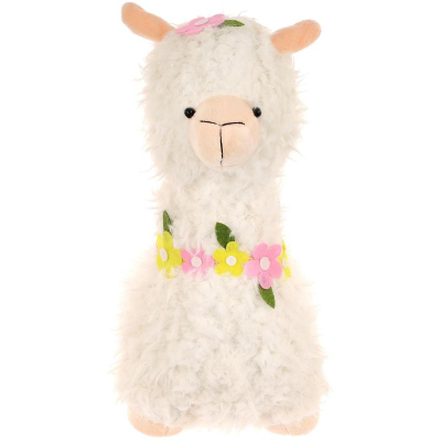 Декоративна фигура Saska Garden Гном Лама, 36 cm, пролет Велигден, бела