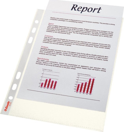 Fletë mbrojtëse Esselte Quality Punched Pocket, A5, set, transparente