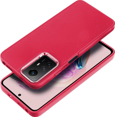 Kullë telefoni Smarty Frame për Xiaomi Redmi Note 12S, PU TPU, e kuqe