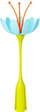Stendë tharjeje Boon Stem, aksesor për raft Grass Lawn, blu