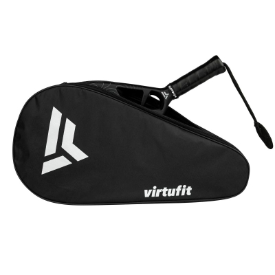 Çantë mbrojtëse për raketë padeli VirtuFit, najlon, me rrip shpatulle, ngjyrë e zezë