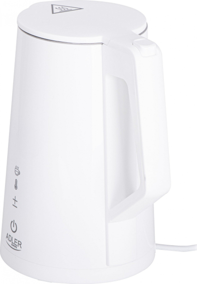 Çajnik elektrik Adler AD 1345, 1.7L, 2200W, i bardhë