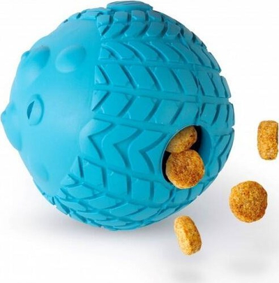 Lodër për dhëmbët e qenit Arm &amp; Hammer Treadz Blowfish, gomë natyrale, 6.3cm, blu