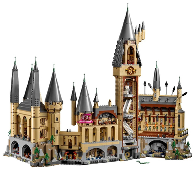 Lodër ndërto Hogwarts Castle, set ndërtimi, për fëmijë dhe koleksionistë, shumëngjyrëshe