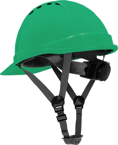 Helmetë mbrojtëse Lahti Pro L1041004, ABS, me vrima ajrimi, jeshile
