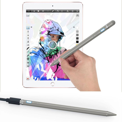 Laps digjital Tech-Protect Active Stylus, universal për tablet dhe telefon, ngjyrë titanium