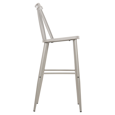 Stol Vanessa i lartë PP & dru metalik gri 47×48,5×107 cm (HM8459.20), gri