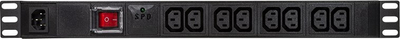 Prizë rack LogiLink PDU8A02, 8 dalje IEC C13, 1U 19", e zezë