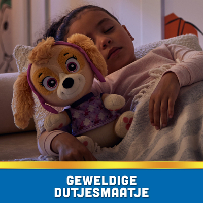Lodër pellushi Paw Patrol Skye, 25cm, përpara gjumit, rozë