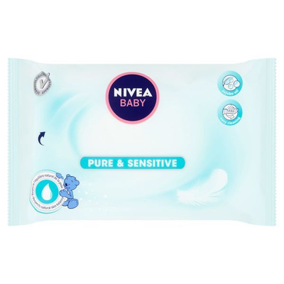 Letra të lagura për foshnje Pure & Sensitive Nivea 63 ks