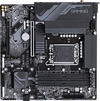 Pllakë amë GIGABYTE LGA1700 B760M GAMING X AX DDR4 Intel B760 4xDDR4 1xDP 1xHDMI WI-FI mATX