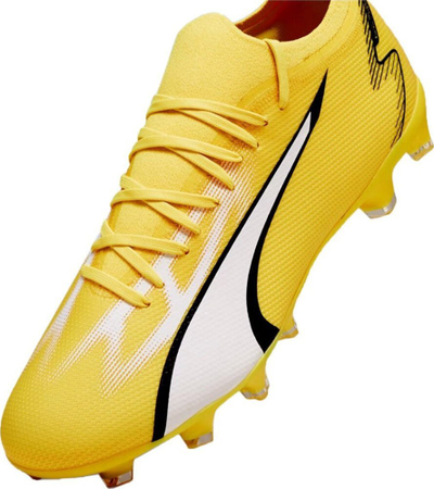 Këpucë futbolli Puma Ultra Match FG AG 107347 04, për burra, për fusha të forta, të verdha