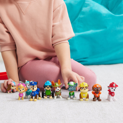 Set figurina PAW Patrol All Paws on Deck, 10 figurina për me bo koleksion, për kalamaj 3+