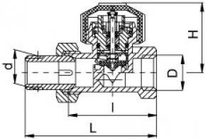 Valvulë Valvex Straight, 1/2" 