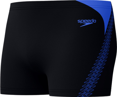 Rroba banjo për burra Speedo HyperBoom Splice Aquashort, Endurance+, të zeza me blu