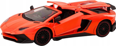 Makina lodër me telekomandë RC Sports Car 1:12, dritë edhe zë, portokalli