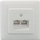 Kuti lidhëse telefonike UAE 2x8, montim i fshehur, RJ45, e bardhë