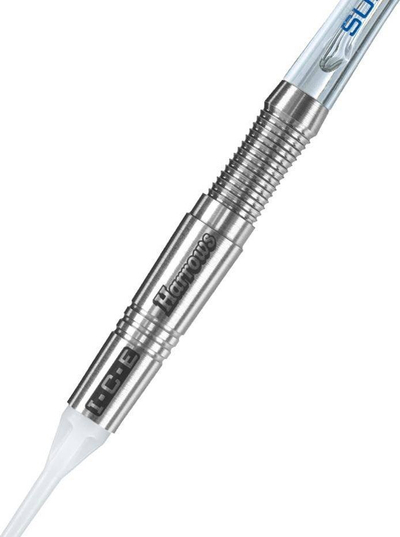 Shigjeta dart Harrows Ice, Softip, 90% tungsten, argjend e blu