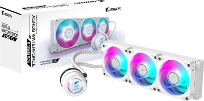 Ftohës me ujë Gigabyte Aorus WaterForce II 360 Ice, i bardhë