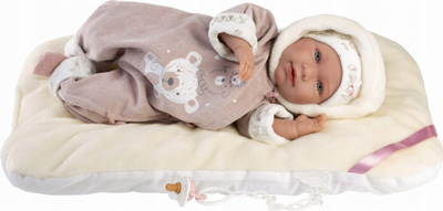 Kukull bebe Llorens Lala, 42 cm, me zë dhe qarje, rozë