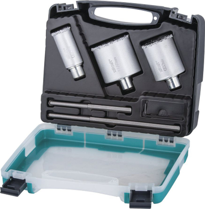 Set shpuese rrethore Wolfcraft 1003000, 5 copë, Ø 33 53 68 mm, në kuti plastike