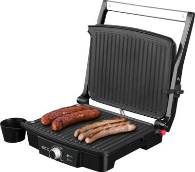 Grill kontakti EKG ECGKG100, 2000W, 3 pozicione pune, inox