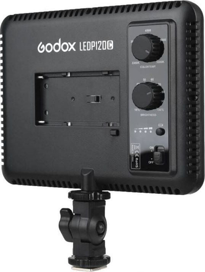 Dritë video LED Godox LEDP120C, 3300K 5600K, portabël, e zezë