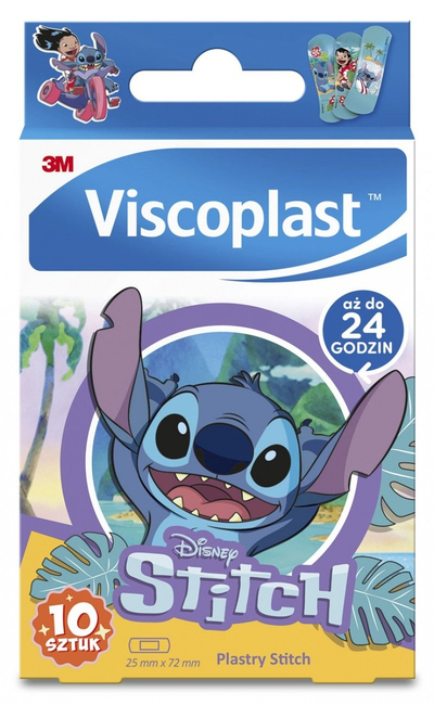 Plastra ngjitës 3M Viscoplast Stitch, 25 x 72 mm, 10 copë, shumëngjyrëshe