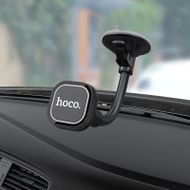Mbajtëse magnetike veture Hoco CA55, për iPhone, me karikues wireless, gri