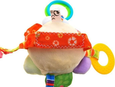 Varëse lodër për bebe ZA1823, ari pelushi, me zhurmë, shumëngjyrëshe