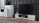 Komodë TV Cama Meble Viva 180, me ndriçim LED, bardh e zi