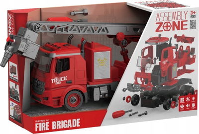 Lodër kamion zjarrfikës Askato Fire Brigade, për montim me vidha, me dritë dhe zë, i kuq